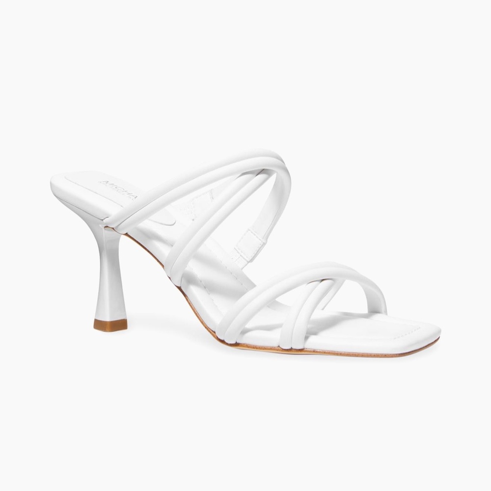MICHAEL Michael Kors White Strappy Heels